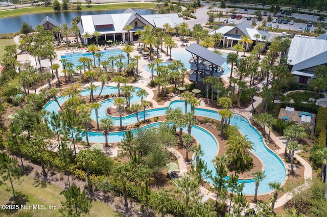 30 Yeti Ct, Saint Augustine, FL 32092 - drone / aerial view of a pool area and a large body of water