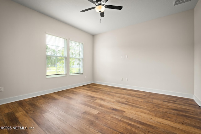 36250 Pitch Ln, Hilliard, FL 32046 - spare room featuring a ceiling fan and hardwood / wood-style flooring