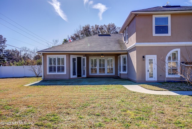 1700 Southcreek Dr, Saint Johns, FL 32259 - back of house with ceiling fan, a patio area, and stucco siding