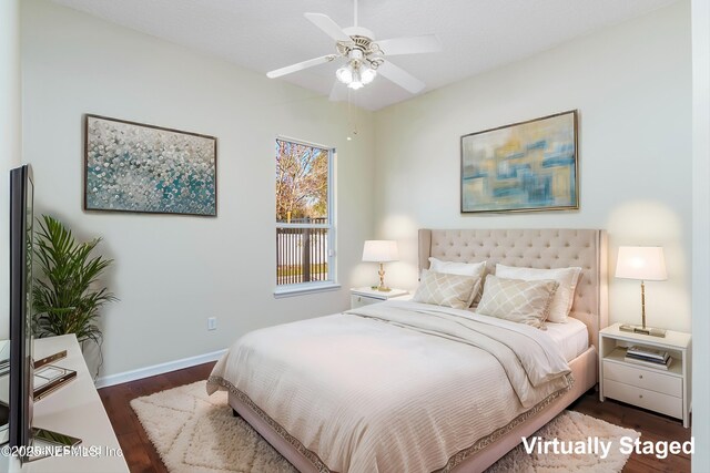 1700 Southcreek Dr, Saint Johns, FL 32259 - bedroom with dark wood-style floors and baseboards