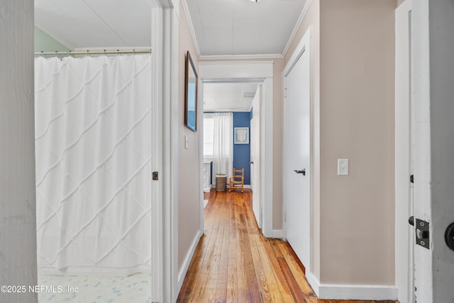 117 Parshley St SW, Live Oak, FL 32064 - hallway featuring ornamental molding and light wood-style floors