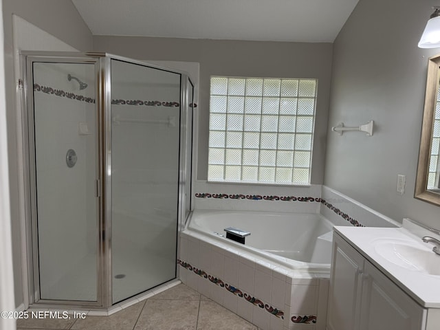 1032 Durbin Parke Dr, Jacksonville, FL 32259 - full bathroom featuring a garden tub, vanity, a shower stall, and plenty of natural light