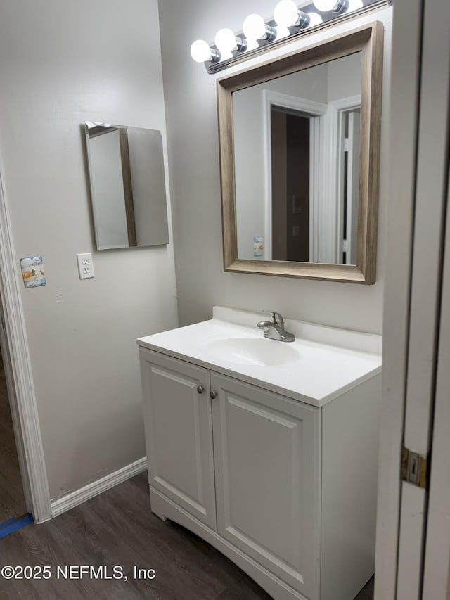 1032 Durbin Parke Dr, Jacksonville, FL 32259 - bathroom with vanity and wood finished floors