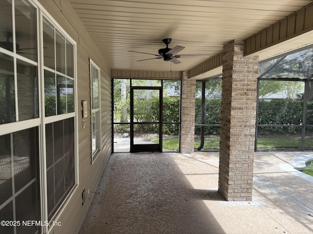 1032 Durbin Parke Dr, Jacksonville, FL 32259 - unfurnished sunroom with ceiling fan
