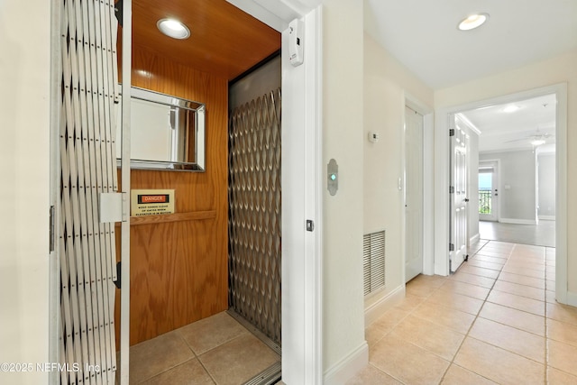 2201 Windjammer Ln, Saint Augustine, FL 32084 - hall featuring tile patterned floors and recessed lighting