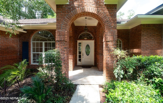 1877 Medinah Ln, Green Cove Springs, FL 32043 - property entrance featuring brick siding and a shingled roof