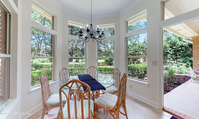 1877 Medinah Ln, Green Cove Springs, FL 32043 - sunroom / solarium with plenty of natural light and a chandelier
