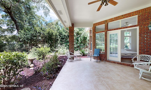 1877 Medinah Ln, Green Cove Springs, FL 32043 - view of patio / terrace with a ceiling fan