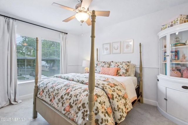 85488 Sagaponack Dr, Fernandina Beach, FL 32034 - bedroom featuring light colored carpet and ceiling fan