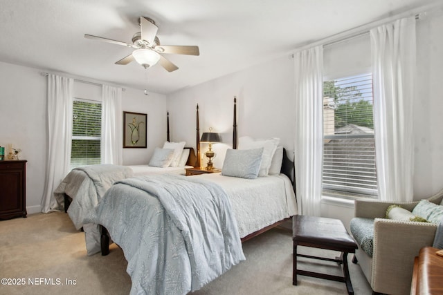 85488 Sagaponack Dr, Fernandina Beach, FL 32034 - bedroom featuring light colored carpet and ceiling fan