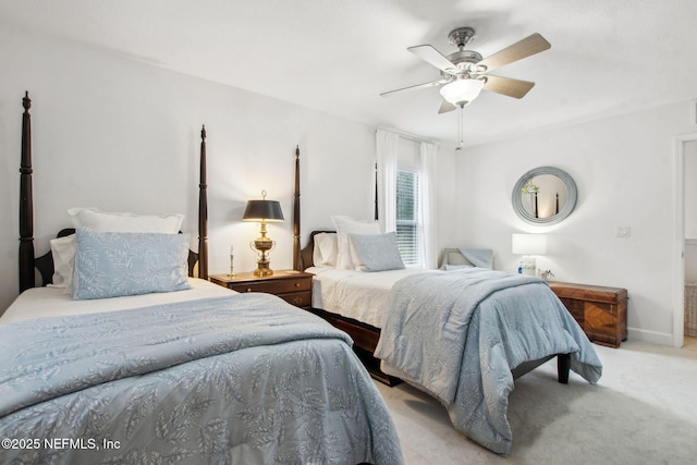 85488 Sagaponack Dr, Fernandina Beach, FL 32034 - carpeted bedroom with a ceiling fan and baseboards
