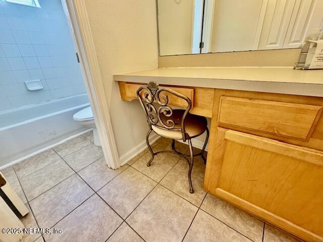 1810 Green Springs Cir Unit B, Fleming Island, FL 32003 - full bath with tile patterned floors, vanity, and  shower combination