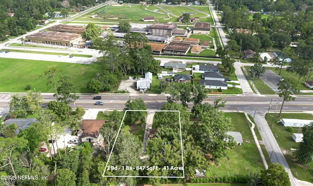 1213 Idlewild Ave, Green Cove Springs, FL 32043 - aerial perspective of suburban area featuring property boundaries highlighted