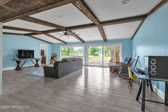 10268 Lake View Rd W, Jacksonville, FL 32225 - living area with plenty of natural light, ceiling fan, and wood finished floors