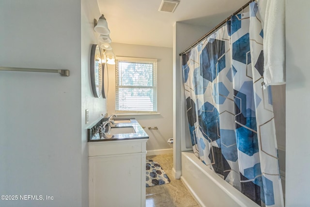 10268 Lake View Rd W, Jacksonville, FL 32225 - bathroom featuring vanity and shower / bath combination with curtain