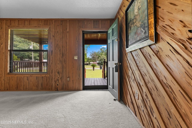 6032 Bob Kirkland Rd, Macclenny, FL 32063 - carpeted entrance foyer with wood walls