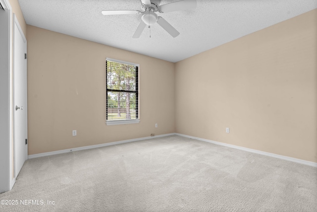 6032 Bob Kirkland Rd, Macclenny, FL 32063 - spare room featuring a textured ceiling, light colored carpet, and ceiling fan