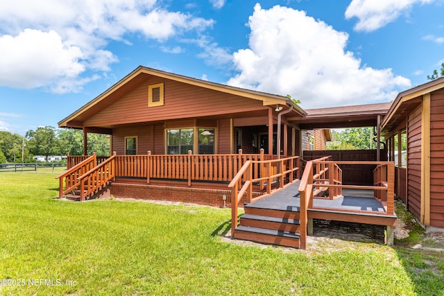 6032 Bob Kirkland Rd, Macclenny, FL 32063 - back of house with a wooden deck