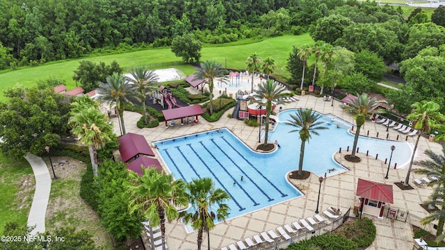 3299 Hidden Meadows Ct, Green Cove Springs, FL 32043 - aerial view of a pool