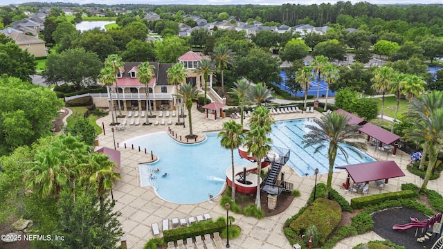 3299 Hidden Meadows Ct, Green Cove Springs, FL 32043 - community pool with a patio and stairway