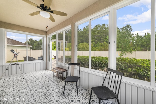 3299 Hidden Meadows Ct, Green Cove Springs, FL 32043 - sunroom featuring ceiling fan