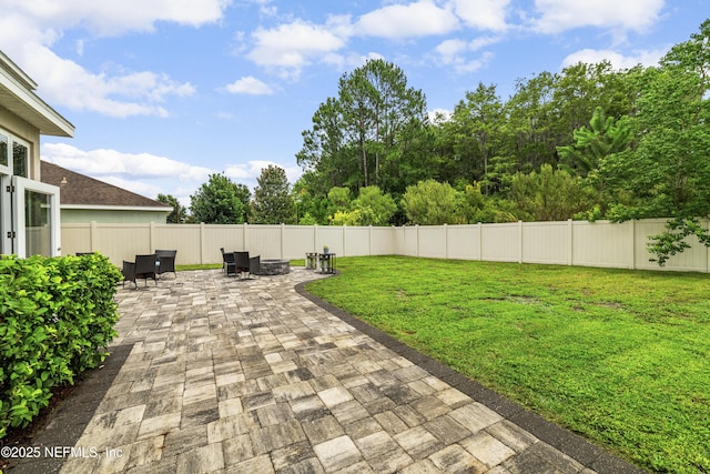 3299 Hidden Meadows Ct, Green Cove Springs, FL 32043 - fenced backyard featuring a patio