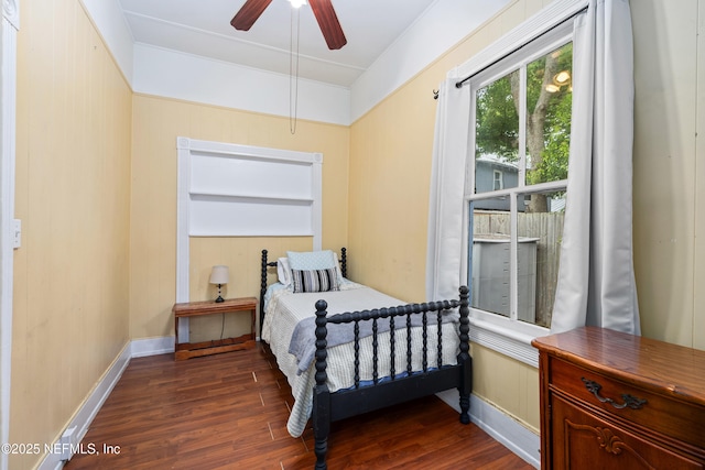 10 Venancio St, Saint Augustine, FL 32084 - bedroom featuring dark wood-style floors and a ceiling fan