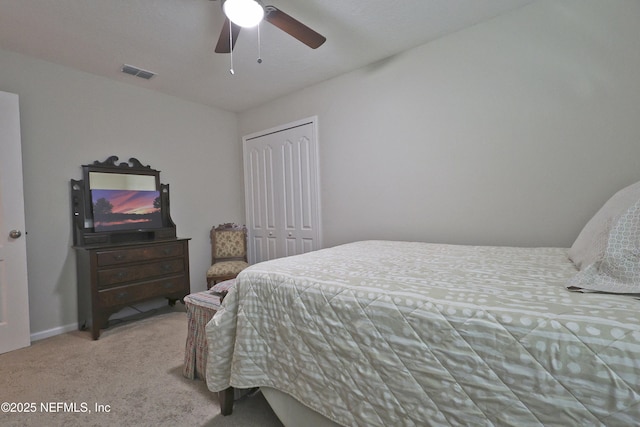 127 Colorado Springs Way, Saint Augustine, FL 32092 - carpeted bedroom featuring a closet and a ceiling fan