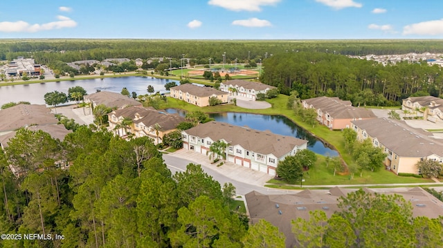 218 Larkin Pl Unit 105, Saint Johns, FL 32259 - aerial perspective of suburban area featuring a nearby body of water and a forest