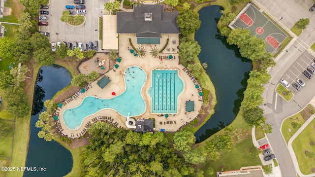 218 Larkin Pl Unit 105, Saint Johns, FL 32259 - aerial view of a pool and a nearby body of water