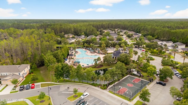 218 Larkin Pl Unit 105, Saint Johns, FL 32259 - aerial view of residential area with a forest and a pool area