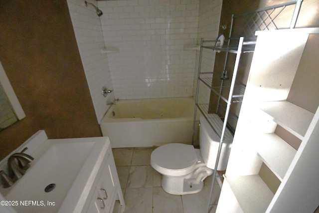 44186 Lee Dr, Callahan, FL 32011 - full bath with vanity, bathing tub / shower combination, and tile patterned flooring