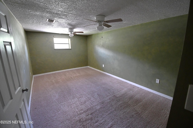 44186 Lee Dr, Callahan, FL 32011 - carpeted empty room featuring ceiling fan and a textured ceiling