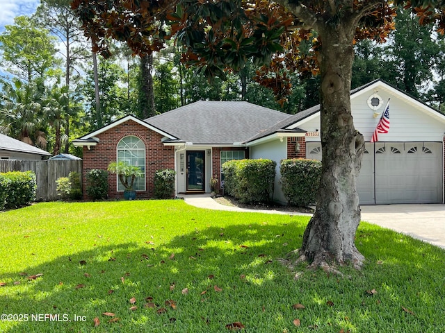 1133 Blue Sky Way, Jacksonville, FL 32225 - single story home featuring concrete driveway, brick siding, a garage, and roof with shingles