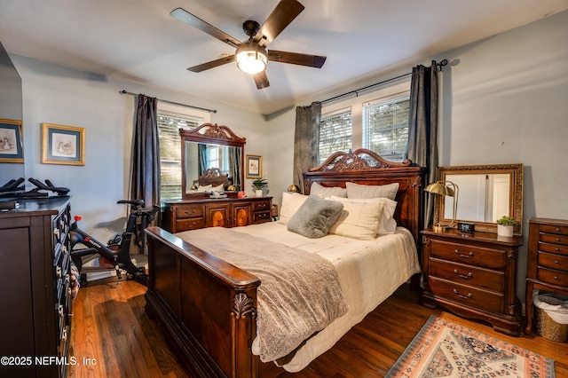 4818 Astral St, Jacksonville, FL 32205 - bedroom featuring dark wood-type flooring and a ceiling fan