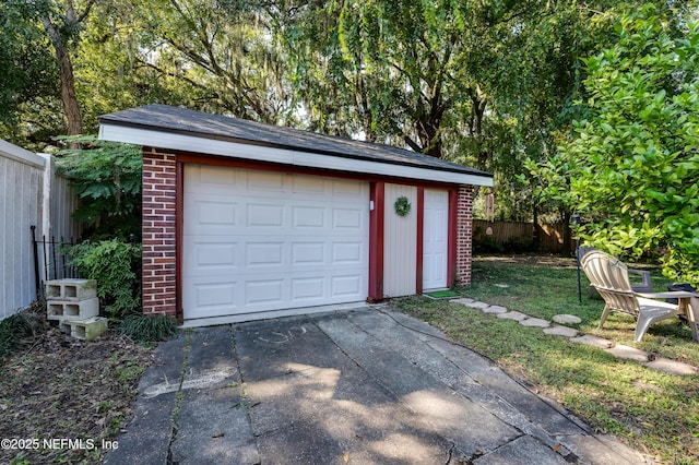 4818 Astral St, Jacksonville, FL 32205 - detached garage featuring concrete driveway