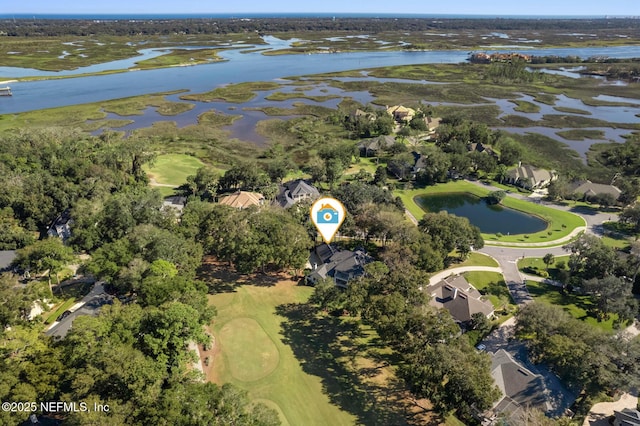 1614 Sheffield Park Ct, Jacksonville, FL 32225 - aerial view of property and surrounding area featuring a large body of water, a golf course, and nearby suburban area