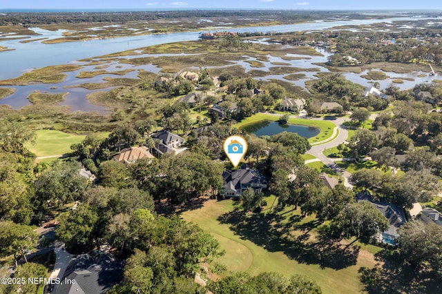 1614 Sheffield Park Ct, Jacksonville, FL 32225 - aerial view of property and surrounding area with a nearby body of water, a local golf course, and nearby suburban area