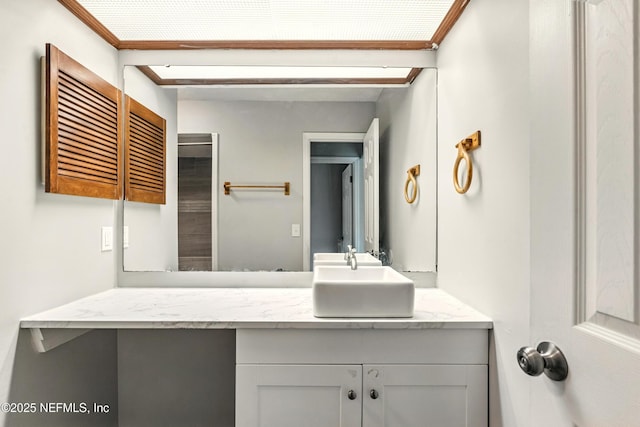 6719 Newgate Cir E, Jacksonville, FL 32244 - bathroom with vanity and ornamental molding