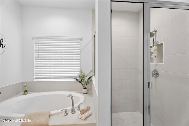 227 Wind Chime Ln, Saint Augustine, FL 32095 - full bathroom with a stall shower and a bath