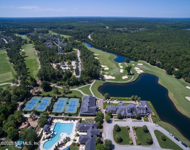 1028 Meadow View Ln, Saint Augustine, FL 32092 - aerial view of property's location with a heavily wooded area and a golf course