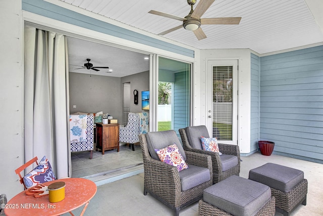 62 Seaside Vista Ct, Saint Augustine, FL 32084 - view of patio / terrace with a ceiling fan