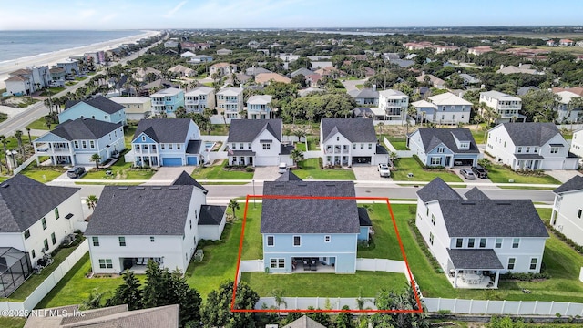 62 Seaside Vista Ct, Saint Augustine, FL 32084 - aerial view of residential area featuring a nearby body of water and property parcel outlined