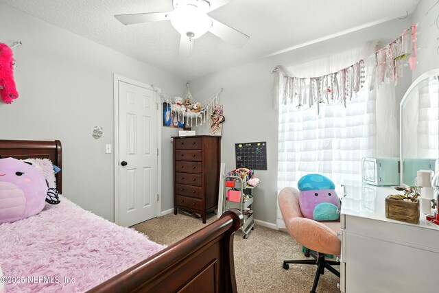 145 E Blackjack Branch Way, Saint Johns, FL 32259 - bedroom with light colored carpet and ceiling fan