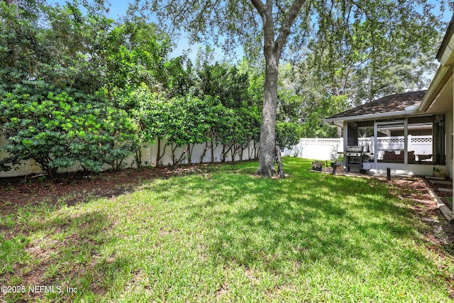 145 E Blackjack Branch Way, Saint Johns, FL 32259 - fenced backyard featuring a sunroom