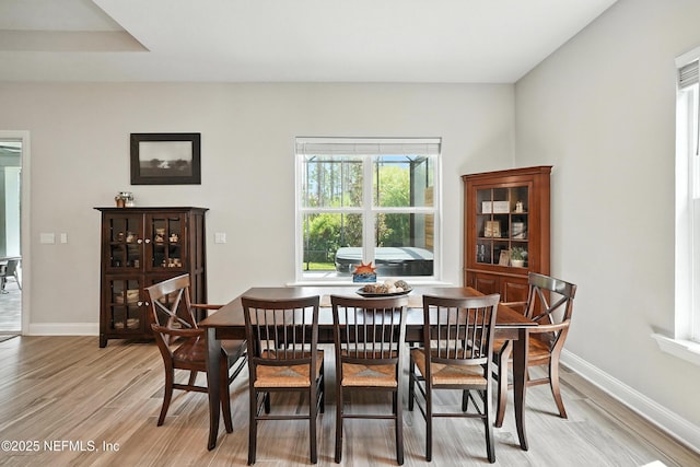 214 Gap Creek Dr, Saint Johns, FL 32259 - dining area with light wood-style floors and baseboards