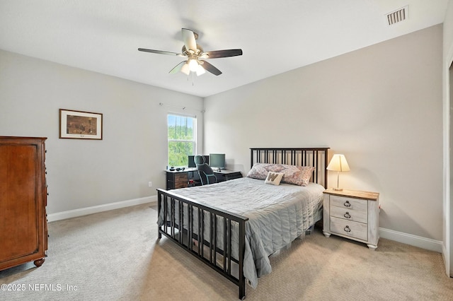 214 Gap Creek Dr, Saint Johns, FL 32259 - bedroom with light colored carpet and ceiling fan
