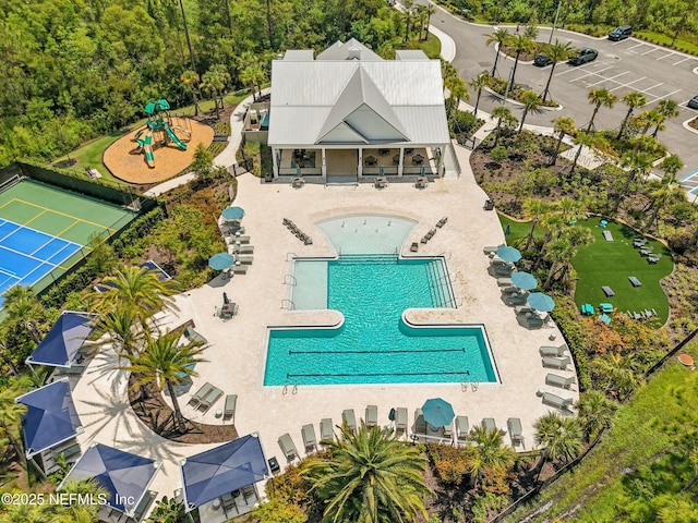 214 Gap Creek Dr, Saint Johns, FL 32259 - aerial view of a pool area