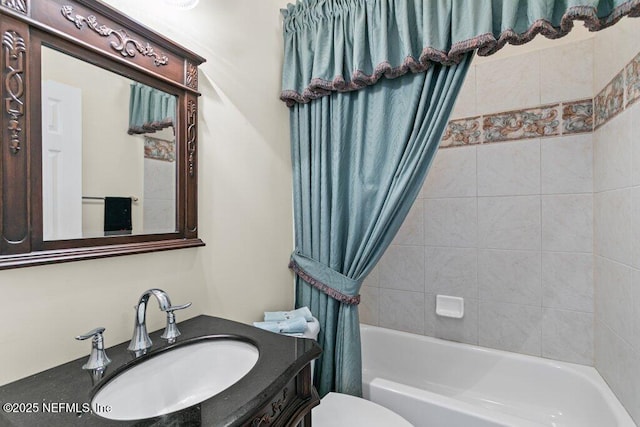 205 N Checkerberry Way, Saint Johns, FL 32259 - full bathroom featuring shower / bath combination with curtain and vanity