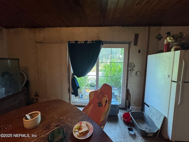511 Clearview Dr, Cocoa, FL 32927 - dining room featuring wood ceiling